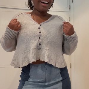 Free People Lettuce Hem Top